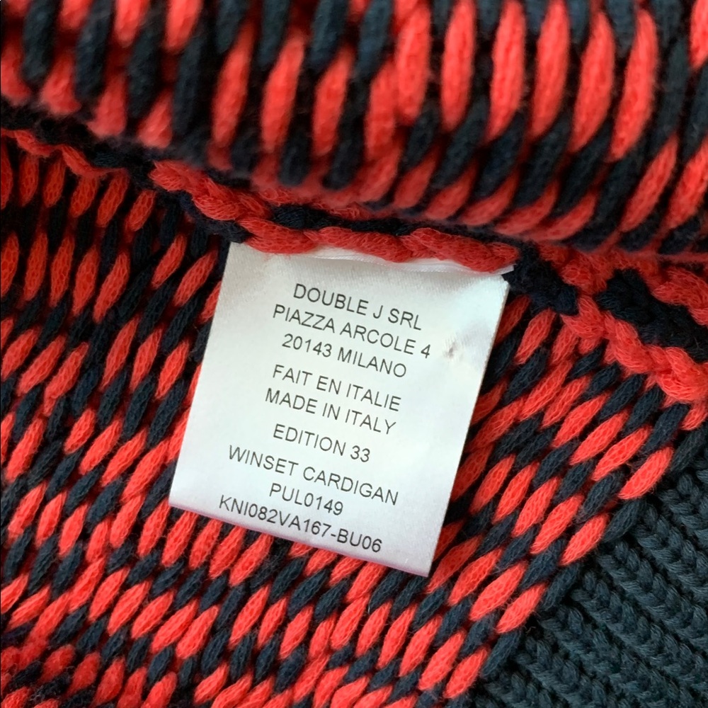 Luxury Made in Italy Designer Double J Cardigan Sweater - Picture 8 of 9